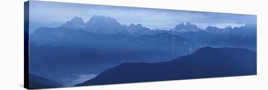 Italy, Veneto, Tre Cime Di Lavaredo, Cadini and Paterno Mountain Views from Agudo Mount-Samuel Pradetto-Stretched Canvas