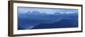 Italy, Veneto, Tre Cime Di Lavaredo, Cadini and Paterno Mountain Views from Agudo Mount-Samuel Pradetto-Framed Photographic Print