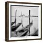 Italy, Veneto, Venezia District, Venice. San Giorgio Maggiore. Gondolas.-Francesco Iacobelli-Framed Photographic Print