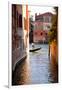 Italy, Veneto, Venice. a Gondolier Rowing His Gondola on the Grand Canal. Unesco-Ken Scicluna-Framed Premium Photographic Print