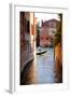 Italy, Veneto, Venice. a Gondolier Rowing His Gondola on the Grand Canal. Unesco-Ken Scicluna-Framed Photographic Print