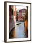 Italy, Veneto, Venice. a Gondolier Rowing His Gondola on the Grand Canal. Unesco-Ken Scicluna-Framed Photographic Print