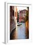 Italy, Veneto, Venice. a Gondolier Rowing His Gondola on the Grand Canal. Unesco-Ken Scicluna-Framed Photographic Print