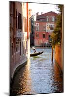 Italy, Veneto, Venice. a Gondolier Rowing His Gondola on the Grand Canal. Unesco-Ken Scicluna-Mounted Photographic Print