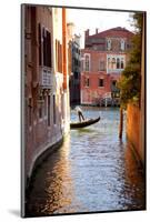 Italy, Veneto, Venice. a Gondolier Rowing His Gondola on the Grand Canal. Unesco-Ken Scicluna-Mounted Photographic Print