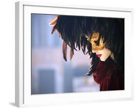 Italy, Veneto, Venice; a Venetian Mask on a Mannequin-Ken Sciclina-Framed Photographic Print