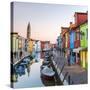 Italy, Veneto, Venice, Burano. Sunset in the Town-Matteo Colombo-Stretched Canvas