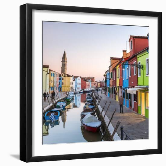 Italy, Veneto, Venice, Burano. Sunset in the Town-Matteo Colombo-Framed Premium Photographic Print