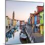 Italy, Veneto, Venice, Burano. Sunset in the Town-Matteo Colombo-Mounted Premium Photographic Print