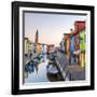 Italy, Veneto, Venice, Burano. Sunset in the Town-Matteo Colombo-Framed Premium Photographic Print