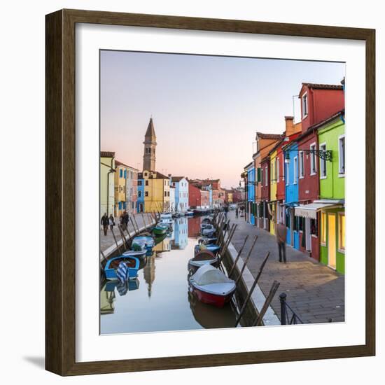 Italy, Veneto, Venice, Burano. Sunset in the Town-Matteo Colombo-Framed Photographic Print