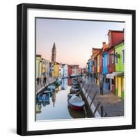 Italy, Veneto, Venice, Burano. Sunset in the Town-Matteo Colombo-Framed Photographic Print