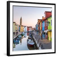 Italy, Veneto, Venice, Burano. Sunset in the Town-Matteo Colombo-Framed Photographic Print