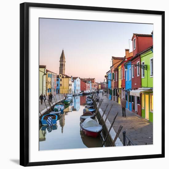 Italy, Veneto, Venice, Burano. Sunset in the Town-Matteo Colombo-Framed Photographic Print