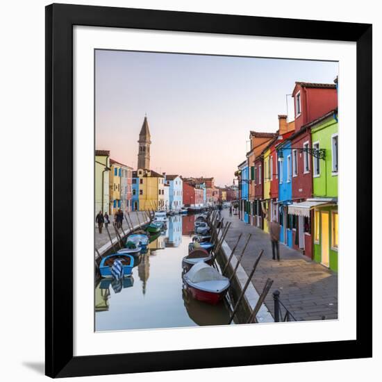 Italy, Veneto, Venice, Burano. Sunset in the Town-Matteo Colombo-Framed Photographic Print