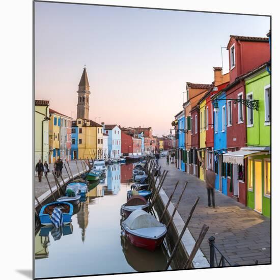 Italy, Veneto, Venice, Burano. Sunset in the Town-Matteo Colombo-Mounted Photographic Print