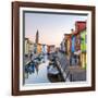 Italy, Veneto, Venice, Burano. Sunset in the Town-Matteo Colombo-Framed Photographic Print