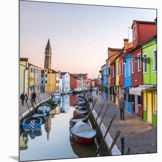 Italy, Veneto, Venice, Burano. Sunset in the Town-Matteo Colombo-Mounted Photographic Print