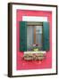 Italy, Veneto, Venice, Burano. Typical Window on a Colorful House-Matteo Colombo-Framed Photographic Print