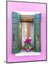 Italy, Veneto, Venice, Burano. Typical Window on a Colorful House-Matteo Colombo-Mounted Photographic Print