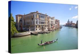 Italy, Veneto, Venice. During the Vongalonga Rowing Boat Festival on the Gran Canal.-Ken Scicluna-Stretched Canvas