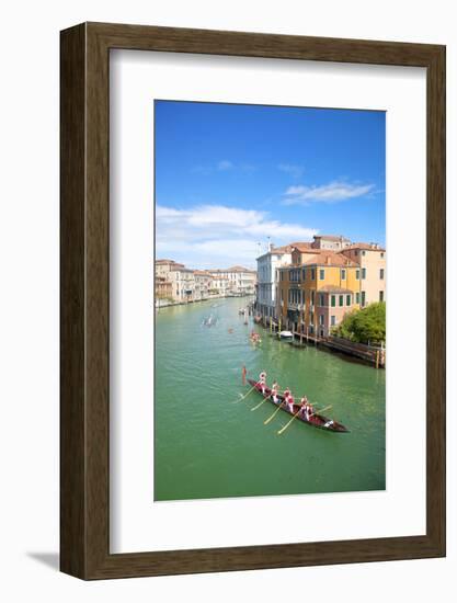 Italy, Veneto, Venice. During the Vongalonga Rowing Boat Festival on the Gran Canal.-Ken Scicluna-Framed Photographic Print