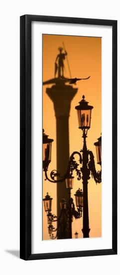 Italy, Veneto, Venice; from Piazza San Marco Towards Bacino San Marco, the Statue of St;Mark-Ken Sciclina-Framed Photographic Print