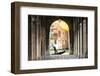 Italy, Veneto, Venice. Gondola Passing on Grand Canal Seen from a Colonnade-Matteo Colombo-Framed Photographic Print