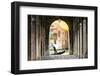 Italy, Veneto, Venice. Gondola Passing on Grand Canal Seen from a Colonnade-Matteo Colombo-Framed Photographic Print