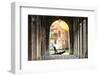 Italy, Veneto, Venice. Gondola Passing on Grand Canal Seen from a Colonnade-Matteo Colombo-Framed Photographic Print