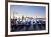 Italy, Veneto, Venice. Gondolas Tied to the Pier at the Bacino Di San Marco-Ken Scicluna-Framed Photographic Print