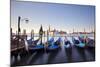 Italy, Veneto, Venice. Gondolas Tied to the Pier at the Bacino Di San Marco-Ken Scicluna-Mounted Photographic Print