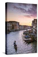 Italy, Veneto, Venice. Grand Canal at Sunset from Rialto Bridge-Matteo Colombo-Stretched Canvas