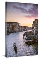 Italy, Veneto, Venice. Grand Canal at Sunset from Rialto Bridge-Matteo Colombo-Stretched Canvas