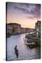 Italy, Veneto, Venice. Grand Canal at Sunset from Rialto Bridge-Matteo Colombo-Stretched Canvas