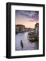 Italy, Veneto, Venice. Grand Canal at Sunset from Rialto Bridge-Matteo Colombo-Framed Photographic Print