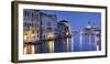 Italy, Veneto, Venice, Grand Canal, Santa Maria Della Salute, Dusk-Rainer Mirau-Framed Photographic Print