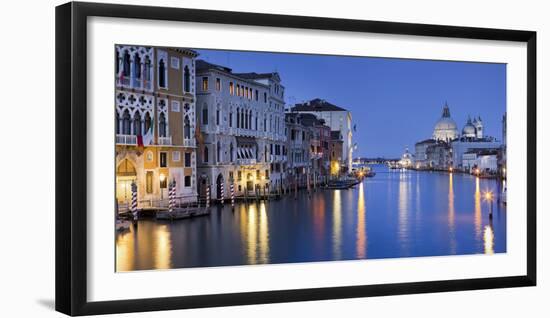 Italy, Veneto, Venice, Grand Canal, Santa Maria Della Salute, Dusk-Rainer Mirau-Framed Photographic Print