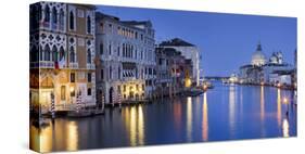 Italy, Veneto, Venice, Grand Canal, Santa Maria Della Salute, Dusk-Rainer Mirau-Stretched Canvas