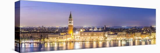 Italy, Veneto, Venice. High Angle View of the City at Dusk-Matteo Colombo-Stretched Canvas