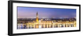 Italy, Veneto, Venice. High Angle View of the City at Dusk-Matteo Colombo-Framed Photographic Print