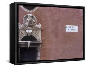 Italy, Veneto, Venice, House Facade at the Campiello S. Vidal-Andreas Keil-Framed Stretched Canvas