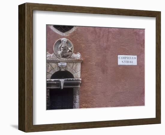 Italy, Veneto, Venice, House Facade at the Campiello S. Vidal-Andreas Keil-Framed Photographic Print