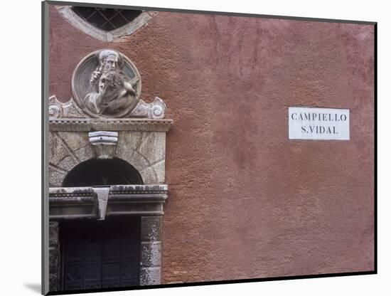 Italy, Veneto, Venice, House Facade at the Campiello S. Vidal-Andreas Keil-Mounted Photographic Print