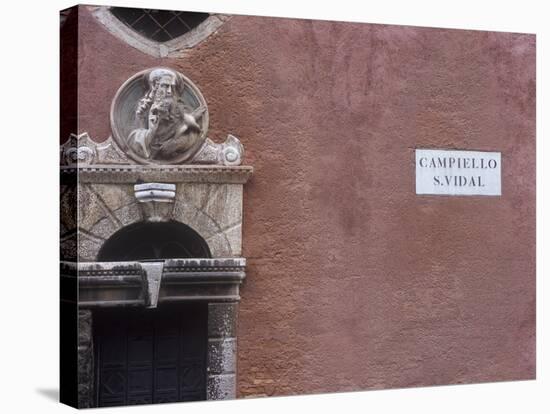 Italy, Veneto, Venice, House Facade at the Campiello S. Vidal-Andreas Keil-Stretched Canvas