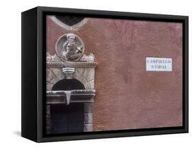 Italy, Veneto, Venice, House Facade at the Campiello S. Vidal-Andreas Keil-Framed Stretched Canvas