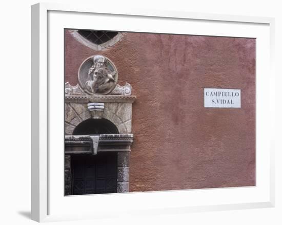 Italy, Veneto, Venice, House Facade at the Campiello S. Vidal-Andreas Keil-Framed Photographic Print