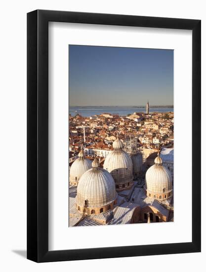 Italy, Veneto, Venice. Overview of the City with San Marco Cathedral Cupolas. Unesco.-Ken Scicluna-Framed Photographic Print