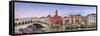 Italy, Veneto, Venice. Rialto Bridge at Dusk, High Angle View-Matteo Colombo-Framed Stretched Canvas