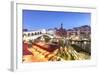 Italy, Veneto, Venice. Rialto Bridge at Dusk, High Angle View-Matteo Colombo-Framed Photographic Print